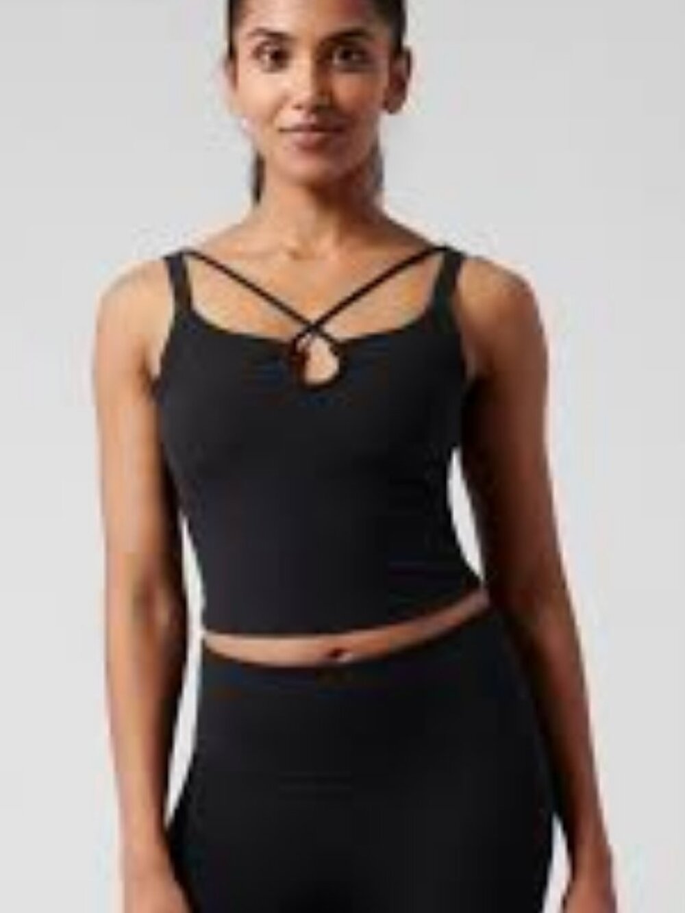 Athleta Size S Black Shanti Keyhole Tank, Gently Used Condition